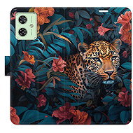 iSaprio Flip Case Flower Jaguar 02 for Motorola Moto G54 5G / G54 5G Power Edition - Phone Case
