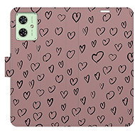 iSaprio Flip case Heart Dark 02 for Motorola Moto G54 5G / G54 5G Power Edition - Phone Case