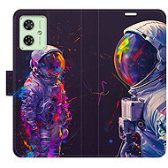iSaprio Flip Case Neon Astronaut 02 for Motorola Moto G54 5G / G54 5G Power Edition - Phone Case