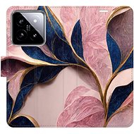 iSaprio flip case Pink Leaves for Xiaomi 14 - Phone Case