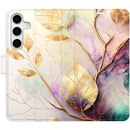 iSaprio flip case Gold Leaves 02 for Samsung Galaxy S24 - Phone Case