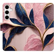 iSaprio flip case Pink Leaves for Samsung Galaxy S24+ - Phone Case