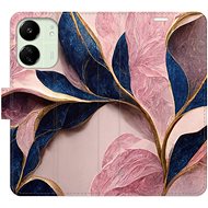 iSaprio flip case Pink Leaves for Xiaomi Redmi 13C - Phone Case