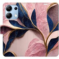 iSaprio flip case Pink Leaves for Xiaomi Redmi Note 13 - Phone Case