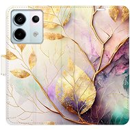 iSaprio flip pouzdro Gold Leaves 02 pro Xiaomi Redmi Note 13 Pro+ 5G - Phone Case