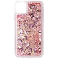iWill Glitter Liquid Heart Case for Apple iPhone 11, Pink - Phone Cover