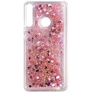 iWill Glitter Liquid Heart Huawei P40 Lite E rózsaszín tok - Telefon tok
