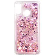 iWill Glitter Liquid Heart Samsung Galaxy A20e rózsaszín tok - Telefon tok
