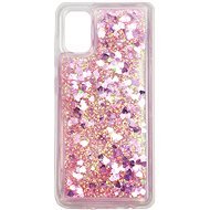 iWill Glitter Liquid Heart Samsung Galaxy A41 rózsaszín tok - Telefon tok