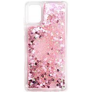 iWill Glitter Liquid Heart Case for Samsung Galaxy A51, Pink - Phone Cover