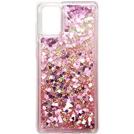 iWill Glitter Liquid Heart Case for Samsung Galaxy A71, Pink - Phone Cover