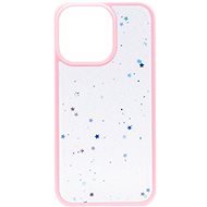 iWill Clear Glitter Star Phone Case iPhone 13 Pro Pink tok - Telefon tok