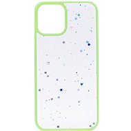 iWill Clear Glitter Star Phone Case pre iPhone 13 mini Green - Kryt na mobil