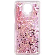 iWill Glitter Liquid Heart Case for Xiaomi Redmi Note 9 Pro, Pink - Phone Cover