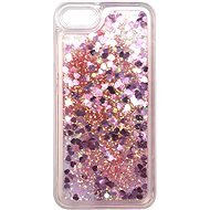iWill Glitter Liquid Heart Apple iPhone 7 / 8 / SE 2020 rózsaszín tok - Telefon tok