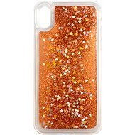 iWill Glitter Liquid Star Apple iPhone Xr Rose Gold tok - Telefon tok