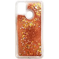 iWill Glitter Liquid Star Samsung Galaxy M21 Rose Gold tok - Telefon tok