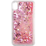 iWill Glitter Liquid Heart Case for Apple iPhone Xr, Pink - Phone Cover