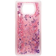 iWill Glitter Liquid Heart Case for POCO X3 Pro, Pink - Phone Cover