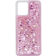 iWill Glitter Liquid Heart Realme 8 rózsaszín tok - Telefon tok