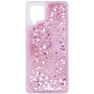 iWill Glitter Liquid Heart Case for Samsung Galaxy A42 5G, Pink - Phone Cover