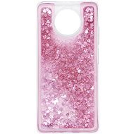 iWill Glitter Liquid Heart Case for Xiaomi Redmi Note 9T 5G, Pink - Phone Cover