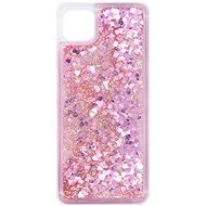 iWill Glitter Liquid Heart Case for Samsung Galaxy A22 5G, Pink - Phone Cover