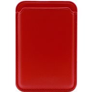iWill PU bőr Magsafe mágneses telefon telefon pénztárca tok tok Red - MagSafe tárca