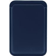 iWill PU bőr Magsafe mágneses telefonos pénztárca tok tok kék - MagSafe tárca
