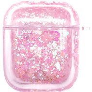 iWill PC Protective Liquid Floating Glitter Apple Airpods Case Heart Pink - Headphone Case