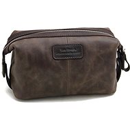 Tome Stone Šedá kožená kosmetická taška TS Trip - Make-up Bag