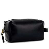 Valmio Kožená kosmetická taška Horez Black - Make-up Bag