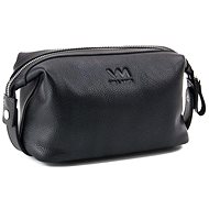 Valmio Černá kožená kosmetická taška Trip - Make-up Bag