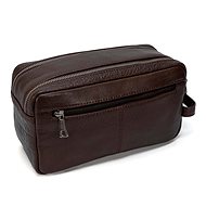 Valmio Hnědá kožená kosmetická taška Trip-1053 BR - Make-up Bag