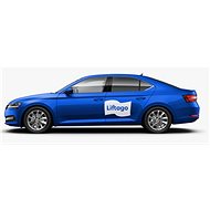Liftago Sticker 600 × 373mm White (only for blue vehicles) - Self-Adhesive Sticker