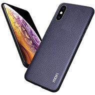 MoFi Litchi PU Leather Case for iPhone XS Blue - Phone Cover