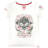 Devil's Keep riding keep smiling with SCULL white XS - Motorcycle t-shirt