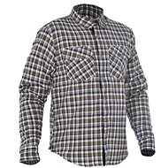 OXFORD Shirt KICKBACK CHECKER with Kevlar® Lining Green Khaki/White - Motorcycle Riding Shirt
