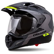CASSIDA Tour 1.1 Specter, (Grey/Light Grey/Yellow Fluo/Black) - Motorbike Helmet