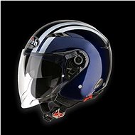 AIROH CITY ONE FLASH COF13 - Jet Helmet, Blue - Motorbike Helmet