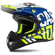 CASSIDA Helmet Cross Cup Sonic Junior, CASSIDA, Children (Blue Matt/White/Yellow Fluo/Black/Grey) - Motorbike Helmet