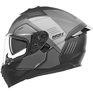 NOX Helmet N302S Torque, (Black-grey Matt, Silver) - Motorbike Helmet