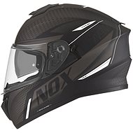 NOX N918 META (black matt, white) - Motorbike Helmet