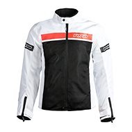 YOKO GARTSA biela/čierna/oranžová - Motorkárska bunda