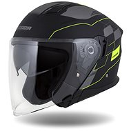 CASSIDA Helmet Jet Tech RoxoR (black matte/yellow fluo/grey) 2023 - Motorbike Helmet