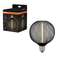 OSRAM straw LED ceiling light E27 GLOBE BLACK, warm white, dimmable - Ceiling Light