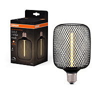 OSRAM straw LED ceiling light E27 SQUARE BLACK, warm white, dimmable - Ceiling Light