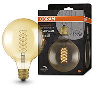 OSRAM gold dimmable LED bulb E27 7 W GLOBE VINTAGE, warm white - LED Bulb