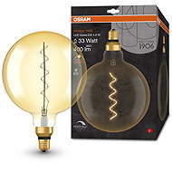 OSRAM gold vintage dimmable LED bulb E27 4,8 W GLOBE, warm white - LED Bulb
