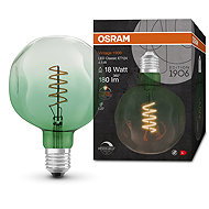OSRAM green vintage LED bulb E27 4,5 W GLOBE, warm white - LED Bulb